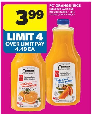 PC® ORANGE JUICE from Real Canadian Superstore