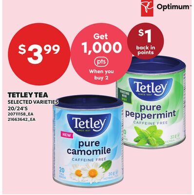 TETLEY TEA, 20/24'S from Your Independent Grocer
