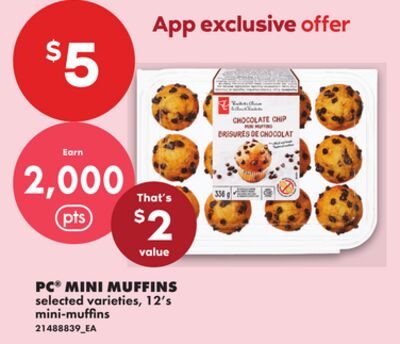 PC® MINI MUFFINS, 12'S from No Frills