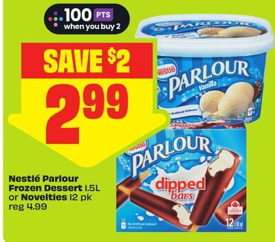 Nestlé Parlour Frozen Dessert 1. or Novelties 12 pk from FreshCo