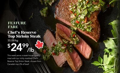 Chef's Reserve Top Sirloin Steak from Urban Fare