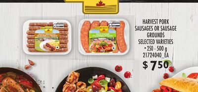 HARVEST PORK SAUSAGES OR SAUSAGE GROUNDS from Your Independent Grocer