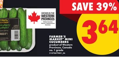 FARMER'S MARKET MINI CUCUMBERS from No Frills