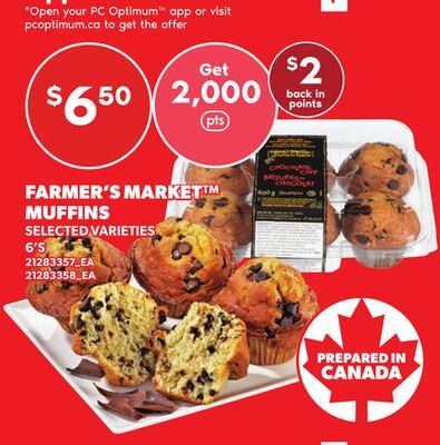 FARMER'S MARKET™ MUFFINS, 6'S from Your Independent Grocer