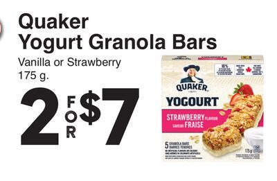 Quaker Yogurt Granola Bars from AG Foods