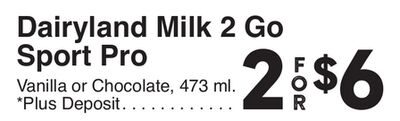Dairyland Milk 2 Go Sport Pro from AG Foods