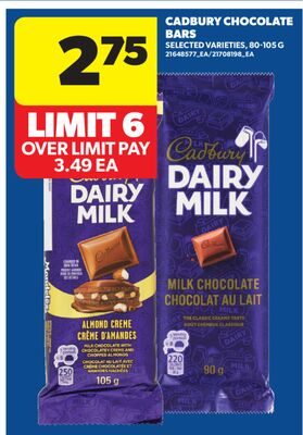 CADBURY CHOCOLATE BARS from Real Canadian Superstore