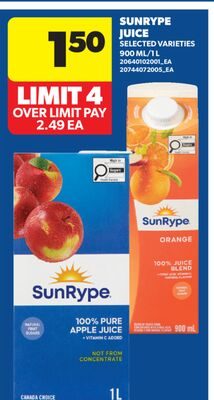 SUNRYPE JUICE from Real Canadian Superstore