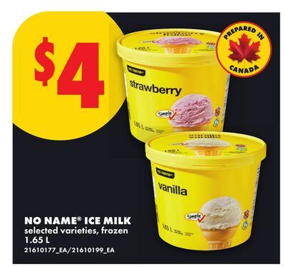 NO NAME® ICE MILK from No Frills