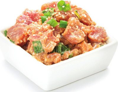 Poke Made with Line Caught Ahi Tuna from Thrifty Foods