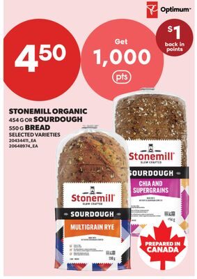 STONEMILL ORGANIC, OR SOURDOUGH, BREAD from Real Canadian Superstore