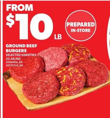GROUND BEEF BURGERS from Your Independent Grocer