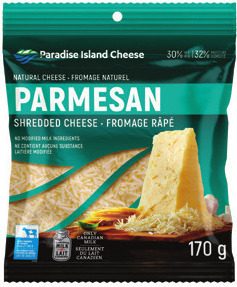 Paradise Island Shredded or Shaved Cheese 170– or Feta Cheese from Thrifty Foods