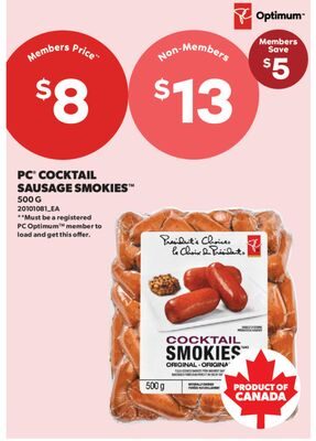 PC® COCKTAIL SAUSAGE SMOKIES™ from Real Canadian Superstore