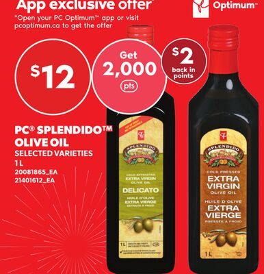 PC® SPLENDIDO™ OLIVE OIL from Loblaws City Market