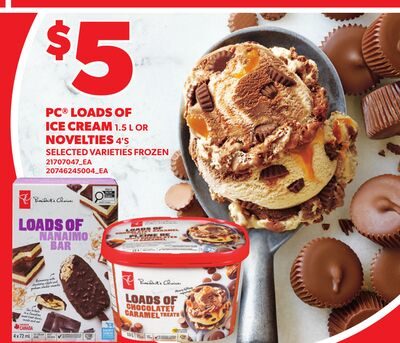 PC® LOADS OF ICE CREAM, OR NOVELTIES, 4'S from Zehrs