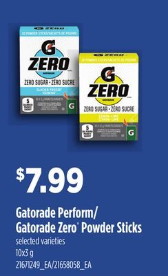 GATORADE PERFORM/ GATORADE ZERO® POWDER STICKS, 10X3 G from Your Independent Grocer