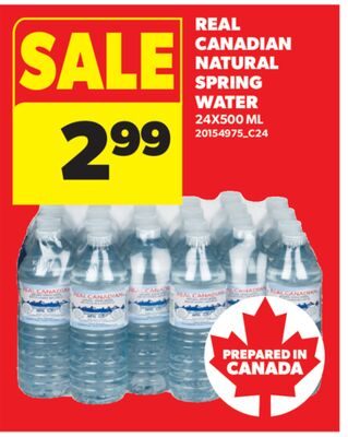 REAL CANADIAN NATURAL SPRING WATER, 24X500 ML from Real Canadian Superstore