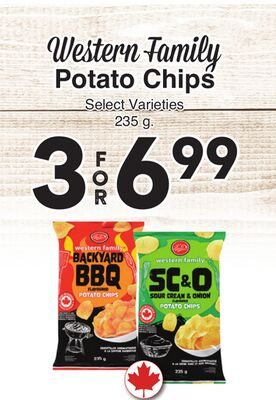 Western Family Potato Chips from AG Foods