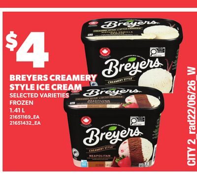 BREYERS CREAMERY STYLE ICE CREAM from Loblaws City Market