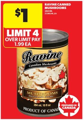 RAVINE CANNED MUSHROOMS from Real Canadian Superstore