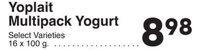 Yoplait Multipack Yogurt from AG Foods