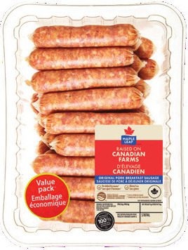 Maple Leaf fresh breakfast or dinner sausages value pack from Walmart Canada