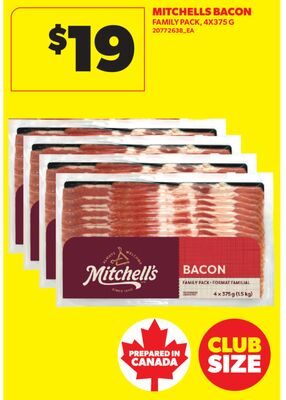 MITCHELLS BACON, 4X375 G from Real Canadian Superstore