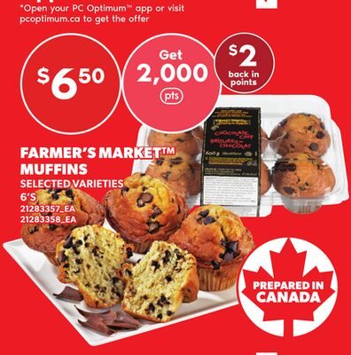 FARMER'S MARKET™ MUFFINS, 6'S from Loblaws City Market