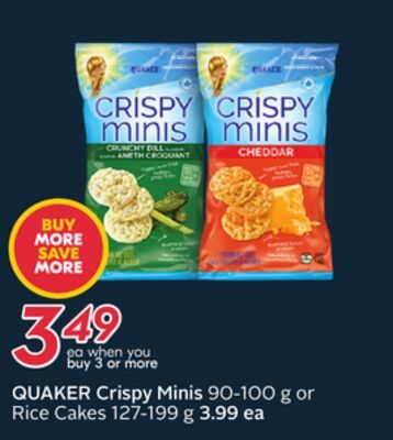QUAKER Crispy Minis or Rice Cakes from Safeway