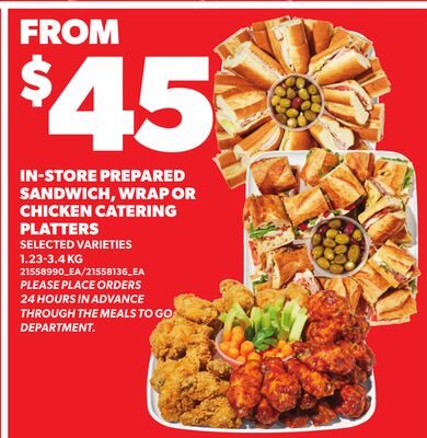 IN-STORE PREPARED SANDWICH, WRAP OR CHICKEN CATERING PLATTERS from Loblaws City Market