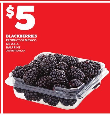 BLACKBERRIES, HALF PINT from Loblaws City Market