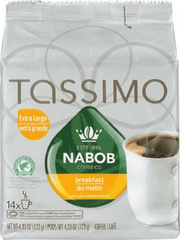 Nabob Roast & Ground Coffee or Tassimo T-Discs 8-14 Pack from Thrifty Foods