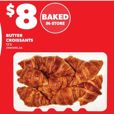 BUTTER CROISSANTS, 12'S from Your Independent Grocer